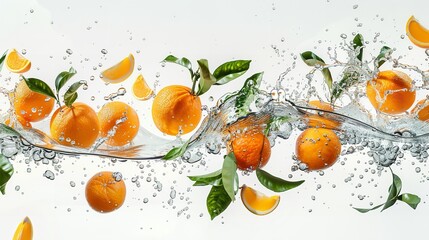 orange fruit in water splash