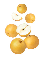 Asian pear on white