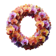 Isolated Floral Letter on a Clear PNG Canvas, Generative AI