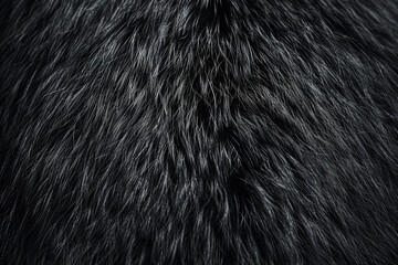 Black animal fur texture for background - obrazy, fototapety, plakaty
