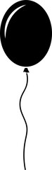 oval shaped balloon black design element