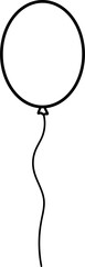 Fototapeta premium oval shape balloon black line element