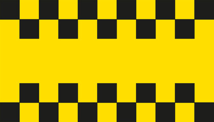 Modern Geometrical Frame from taxi checkers background. Design Geometry backdrop with copy space. Creative wallpaper with space for text. Vector illustration. EPS 10  © Olga Igumenova