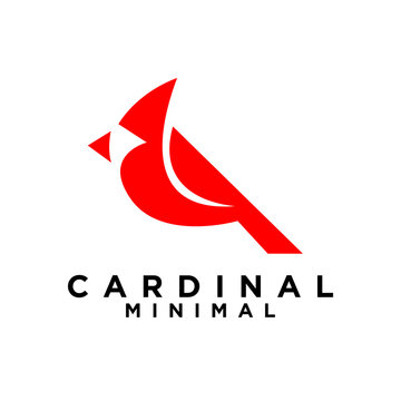 cardinal bird logo icon vector illustration template