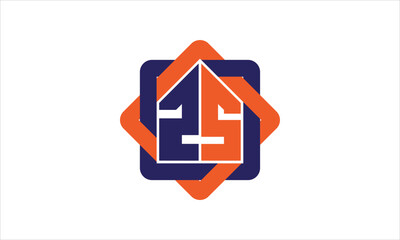 ZS real estate logo design vector template.