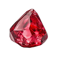 Red Spinel isolated on transparent background