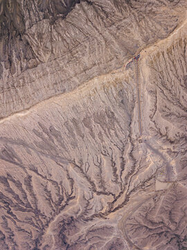 Aerial view of active volcano ridge structure, Sukapura, Jawa Timur, Indonesia.