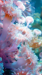 A cybersecurity team develops a program inspired by tap dance patterns to protect data on coral bleaching research merging science with the performing arts - obrazy, fototapety, plakaty