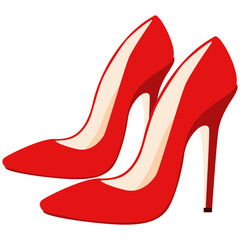 Red High Heels Illustration