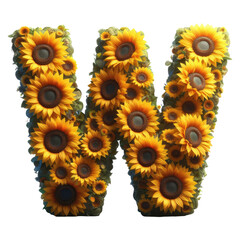 Isolated Floral Letter on a Clear PNG Canvas, Generative AI