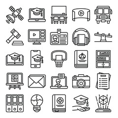 Education outline icon vector