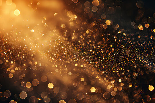 Golden Spot Background. AI technology generated image