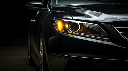 Align the headlights on a luxury sedan.
