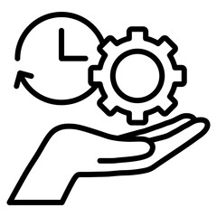 Time Management Icon Element For Design