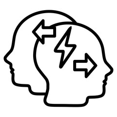 Conflict Resolution Icon Element For Design