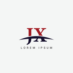 Initial J X, JX Letter Logo design vector template, Graphic Symbol for Corporate Business Identity