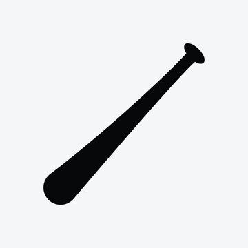 Baseball bat icon. Softball bat. Flat vector illustration. Baseball bat or softball bat flat vector icon for sports apps and website. EPS file 215.