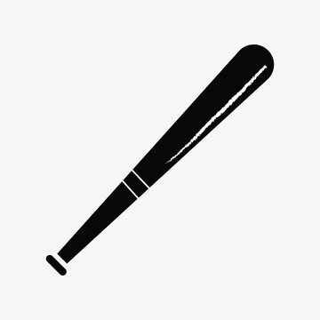 Baseball bat icon. Simple illustration of baseball bat vector icon for web design isolated on grey background. Vector illustration. Eps file 216.