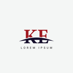 Initial K E, KE Letter Logo design vector template, Graphic Symbol for Corporate Business Identity