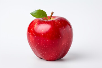Fresh red apples on white background