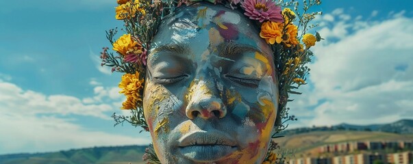 Produce a visually stunning digital presentation that combines drone footage of public art installations with testimonials from local residents Emphasize the emotional connection and sense of pride th