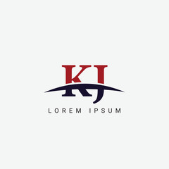 Initial K J, KJ Letter Logo design vector template, Graphic Symbol for Corporate Business Identity