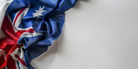 Australia - flag with copyspace for your text, white background. - obrazy, fototapety, plakaty