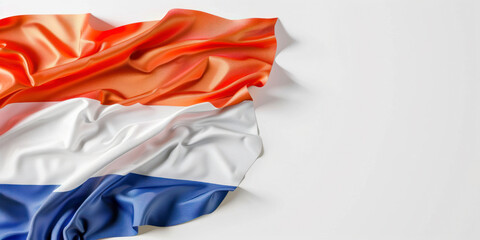 Netherlands - flag with copyspace for your text, white background.