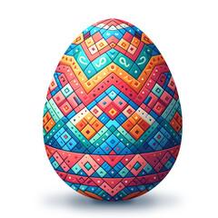 ethnic pattern decorated Easter egg