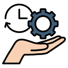 Time Management Icon Element For Design