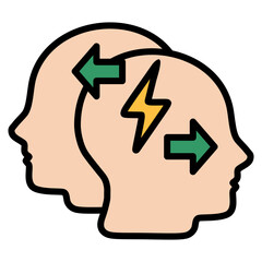 Conflict Resolution Icon Element For Design