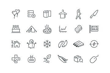 Database,Herbal,House,Jury court,Knife kitchen,Love balloon,Mini,Mouse,Package,Peas,Plant,Pool swimming,Recycling,Ribs,Sausage,Snowflake,Snowman,Sold sign,Sponge,Statistics,Steak beef,set of icons