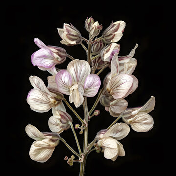 Realistic Astragalus flower Portrait