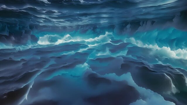 As if under a spell the ocean floor transforms into a breathtaking seascape revealing secrets of the unseen. The cold seeps and ane hydrate ice glisten in the soft glow of