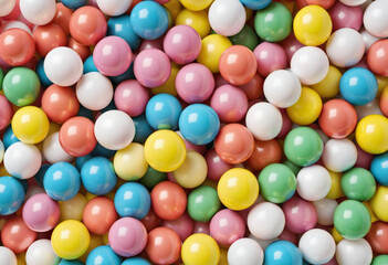 Fototapeta na wymiar a collection of gumballs isolated on a transparent background