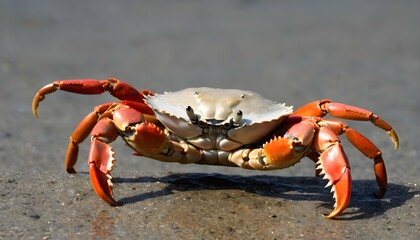 A Crab Waving Its Claws In A Defensive Stance Upscaled 8