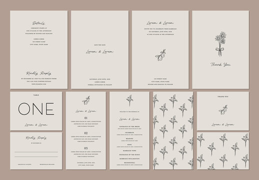 Elegant Minimalist Wedding Collection