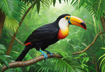  toucan 3D background