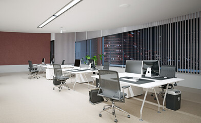 Fototapeta na wymiar Modern office interior design