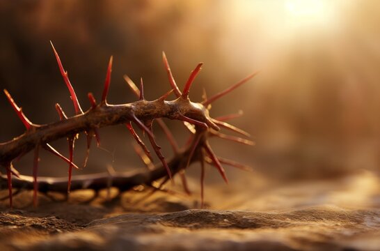 Crown of thorns in warm light