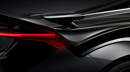 a wing spoiler on a high-performance vehicle.