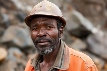 Middle-aged African American miner