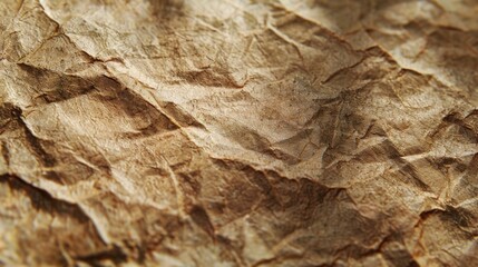 Piece of textured brown kraft paper with soft diffused light falling on it