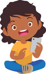 child use gadget Mobile and laptop