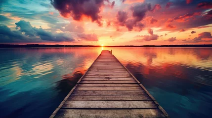 Poster sunset on the lake © faiz