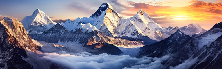 Crédence de cuisine en verre imprimé Annapurna A majestic winter scene in Rocky Mountain National Park