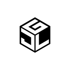 JLG letter logo design with white background in illustrator, cube logo, vector logo, modern alphabet font overlap style. calligraphy designs for logo, Poster, Invitation, etc.