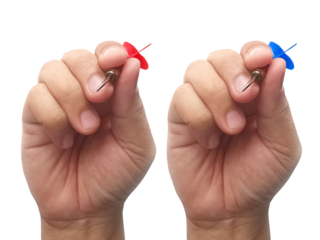 hand holding darts arrow, transparent background