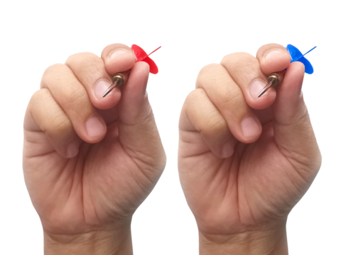 hand holding darts arrow, transparent background