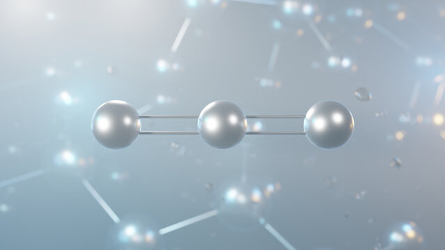 titanium dioxide molecular structure, 3d model molecule, titanium(iv) oxide, structural chemical formula view from a microscope